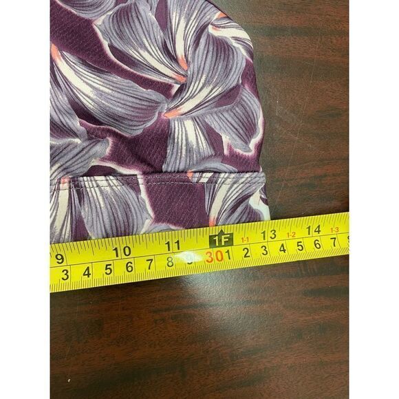 Floral Print Strappy Ventilated Sports Bra in Dark Berry - Picture 8 of 9